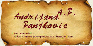 Andrijana Panjković vizit kartica
